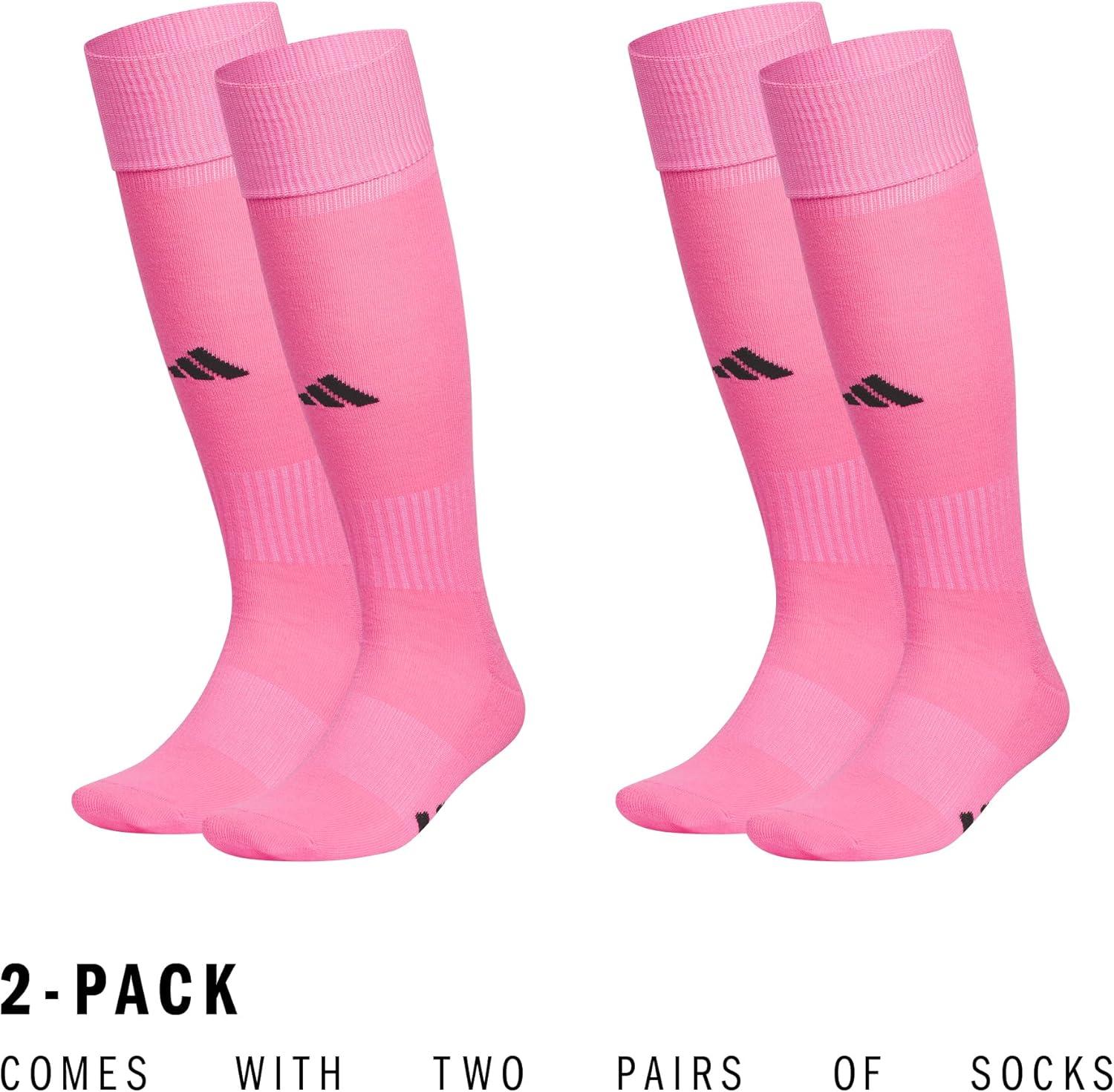 image:imageadidas Unisex Rivalry Soccer Socks 2 Pairs OvertheCalf2Ultra PopBlack