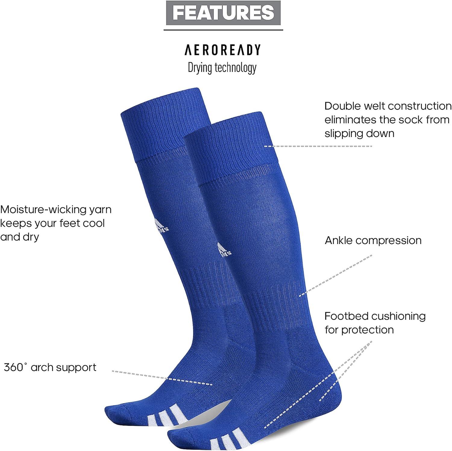 image:imageadidas Unisex Rivalry Sports Socks 2 Pairs Multisport OvertheCalf1Team Royal BlueWhite