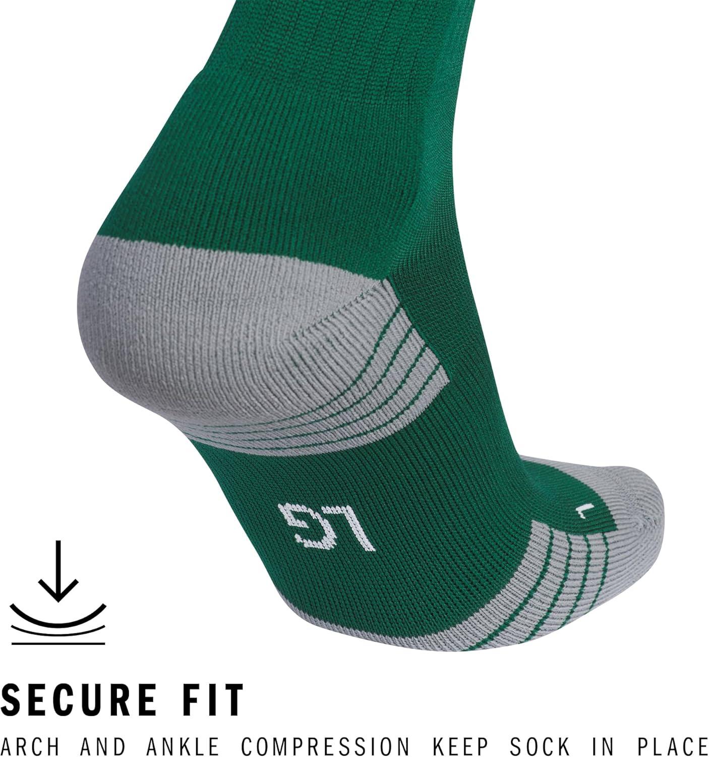 image:imageadidas Unisex Team Speed Soccer Socks Or Calf Sleeves 1 Pair OverthecalfDark GreenWhite20