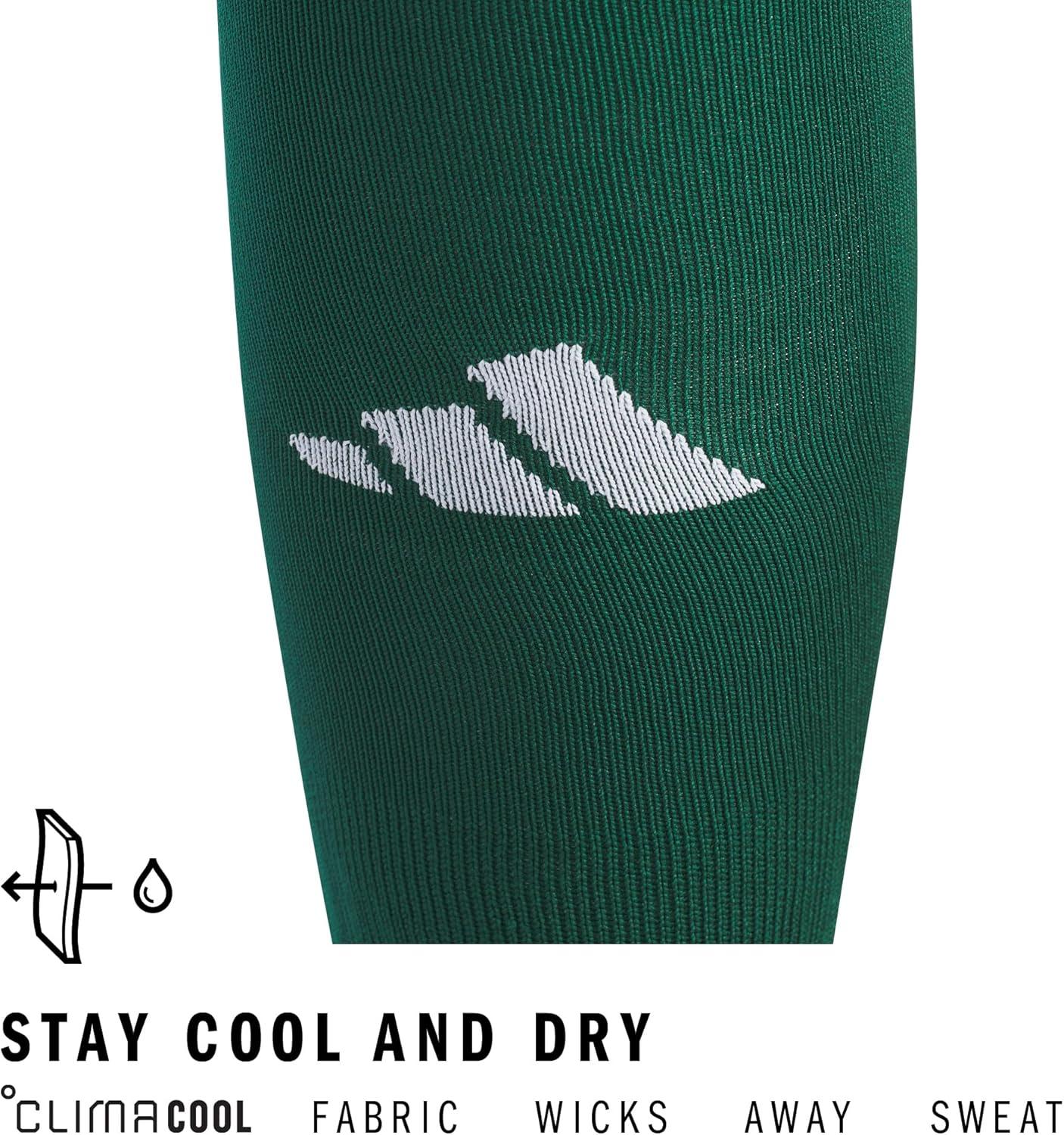 image:imageadidas Unisex Team Speed Soccer Socks Or Calf Sleeves 1 Pair OverthecalfDark GreenWhite20
