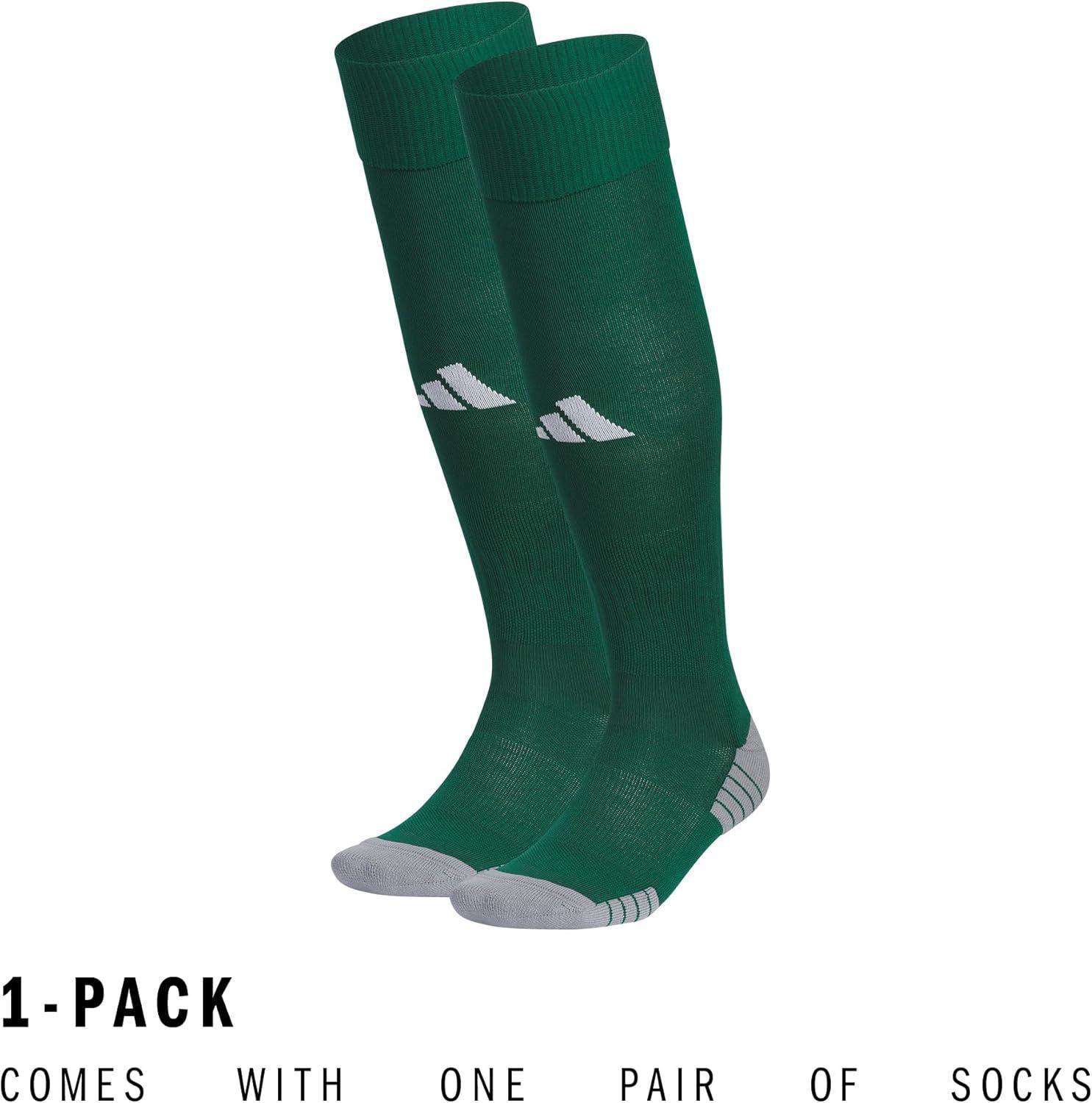 image:imageadidas Unisex Team Speed Soccer Socks Or Calf Sleeves 1 Pair OverthecalfDark GreenWhite20