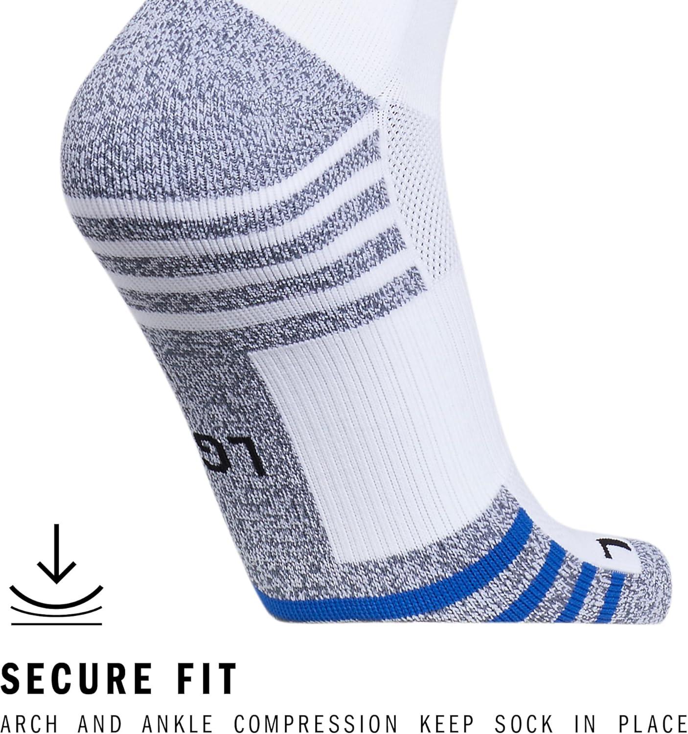 image:imageadidas Unisex Team Speed Soccer Socks Or Calf Sleeves 1 Pair OverthecalfWhiteTeam Royal Blue