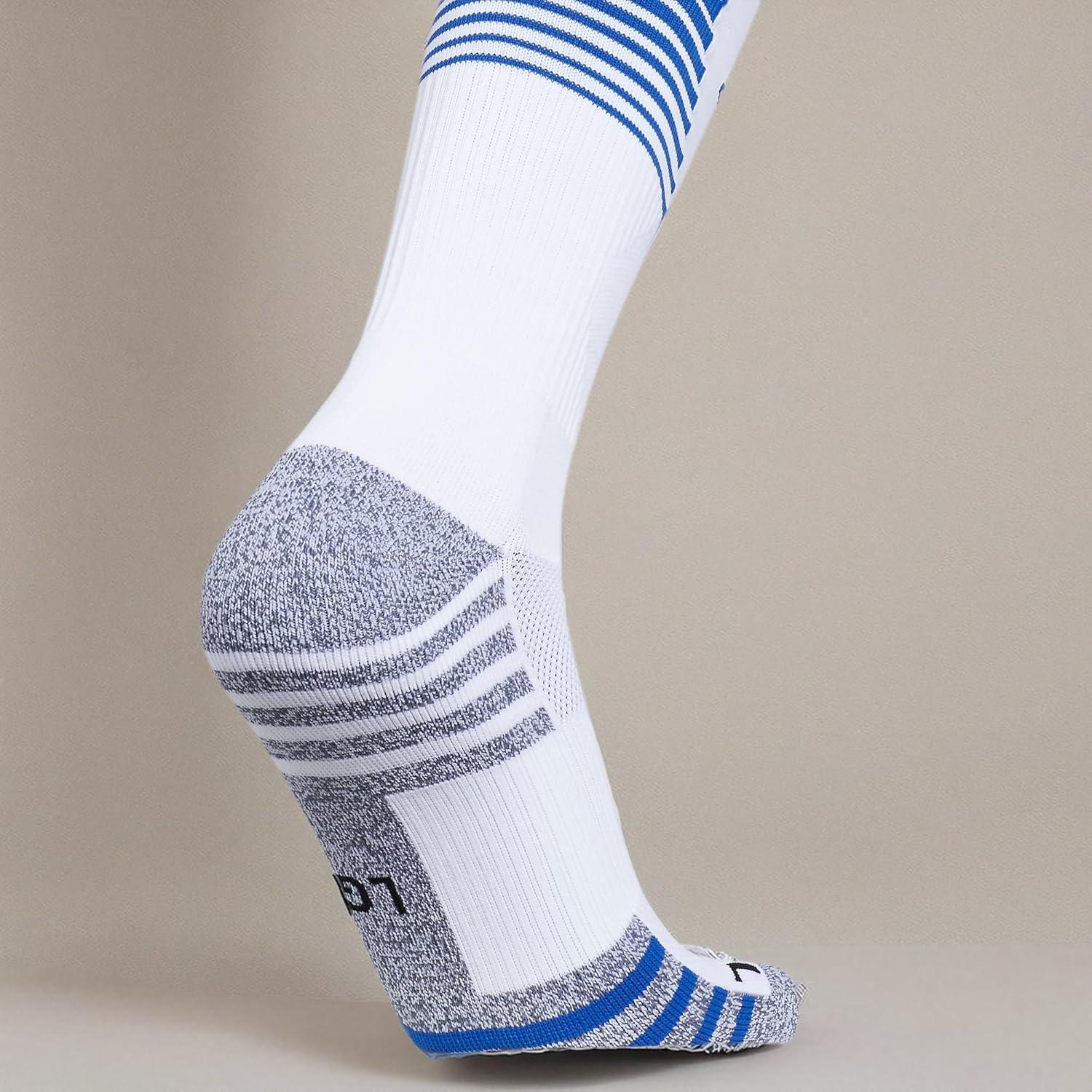 image:imageadidas Unisex Team Speed Soccer Socks Or Calf Sleeves 1 Pair OverthecalfWhiteTeam Royal Blue