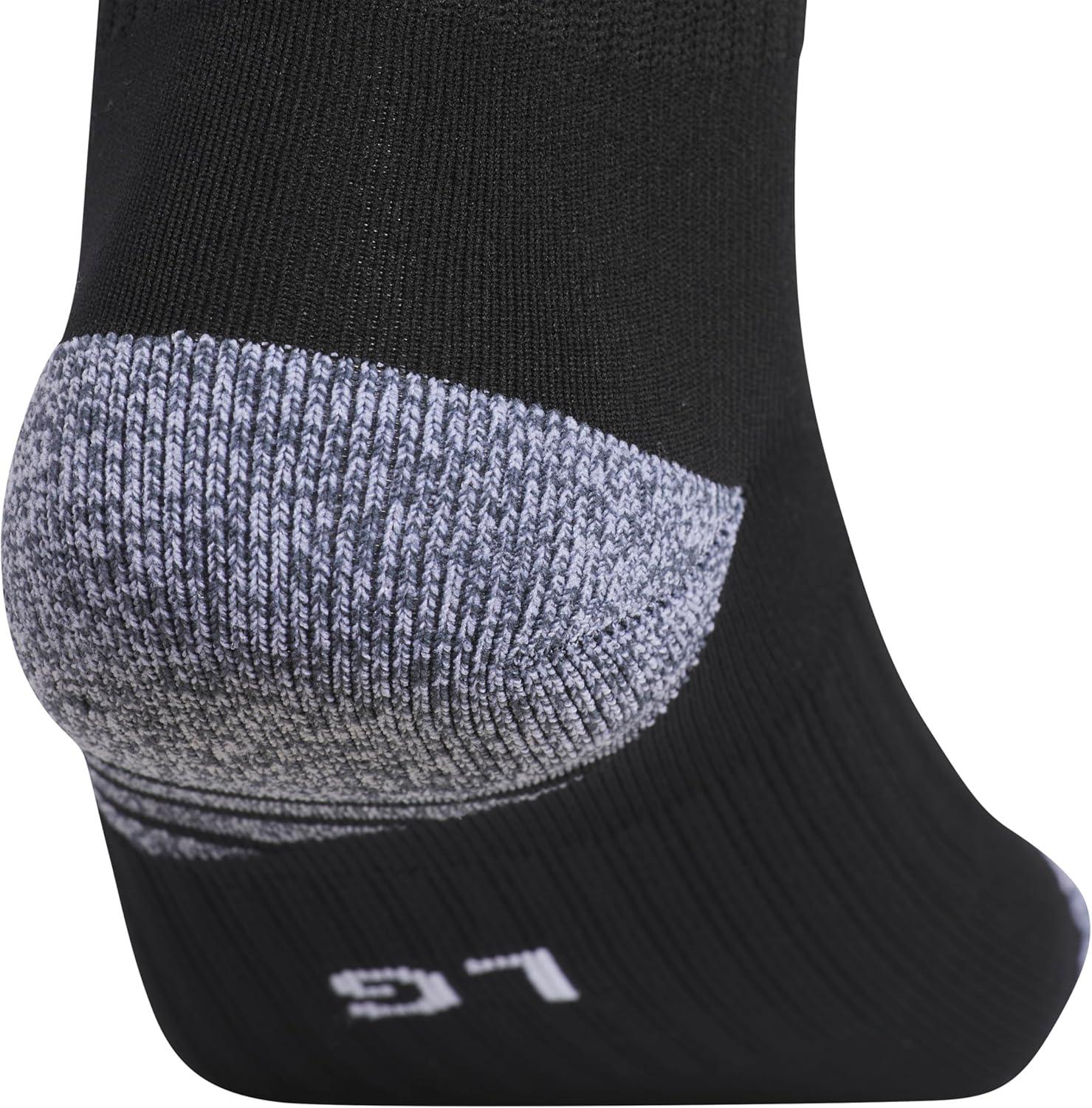 image:imageadidas unisex 3stripe Hoop Soccer Socks 1pair With Arch Compression for a Secure FitBlack 2White