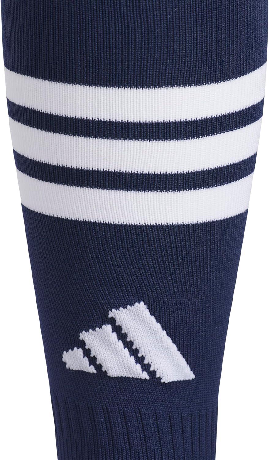 image:imageadidas unisex 3stripe Hoop Soccer Socks 1pair With Arch Compression for a Secure FitNavy Blue 2White