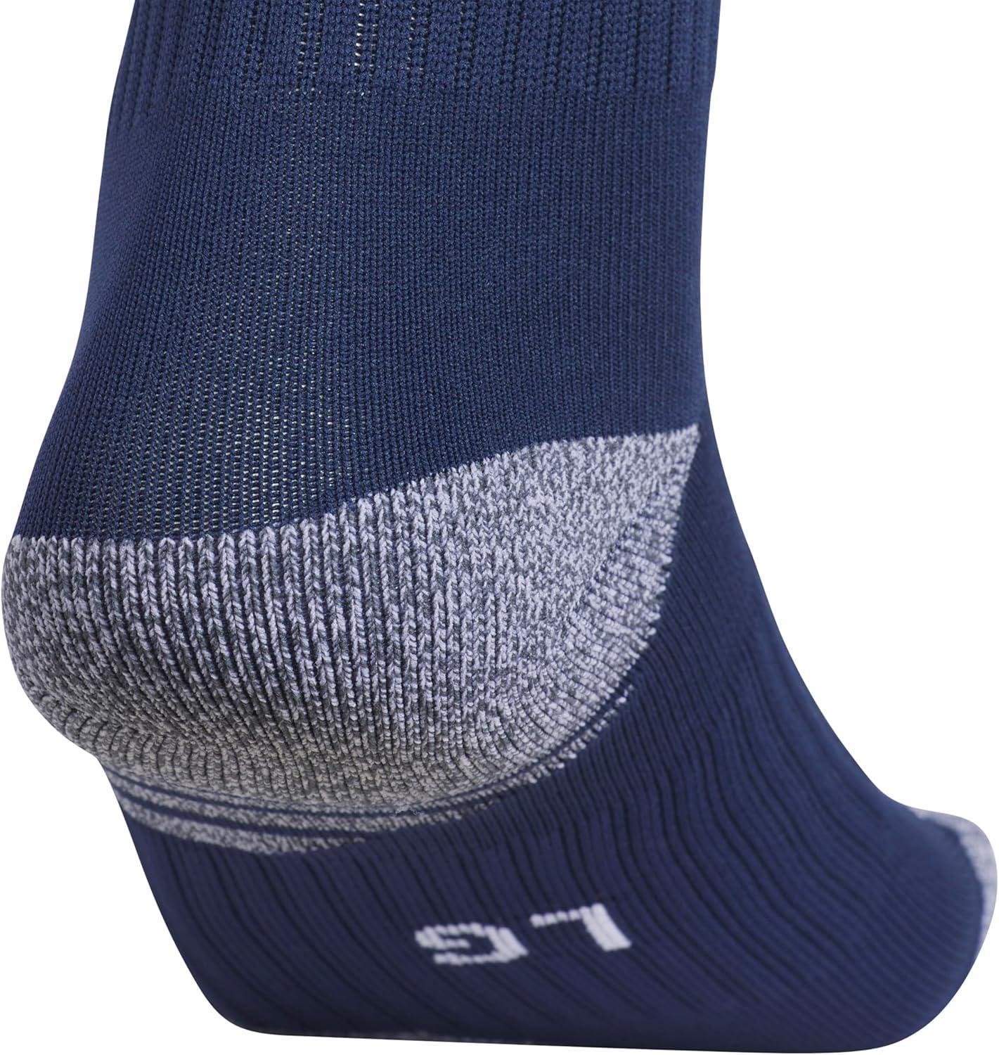 image:imageadidas unisex 3stripe Hoop Soccer Socks 1pair With Arch Compression for a Secure FitNavy Blue 2White