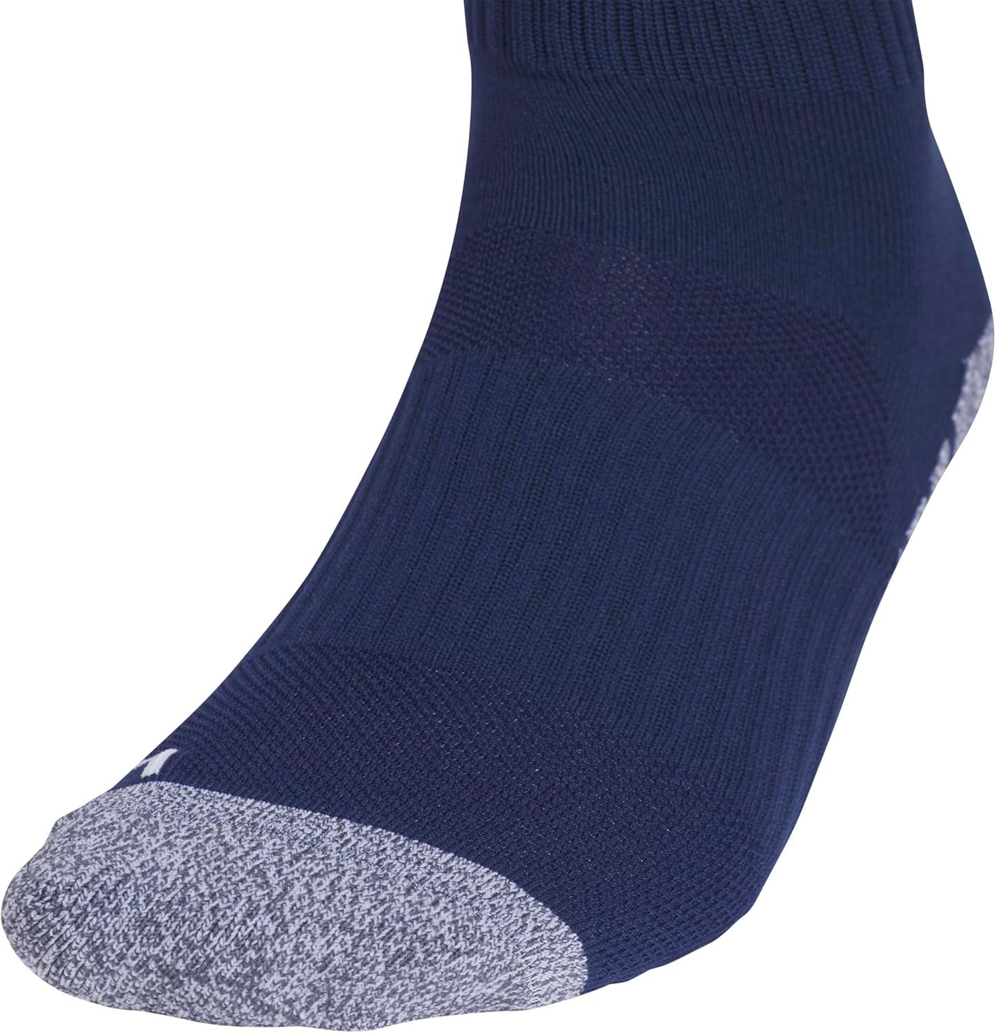 image:imageadidas unisex 3stripe Hoop Soccer Socks 1pair With Arch Compression for a Secure FitNavy Blue 2White