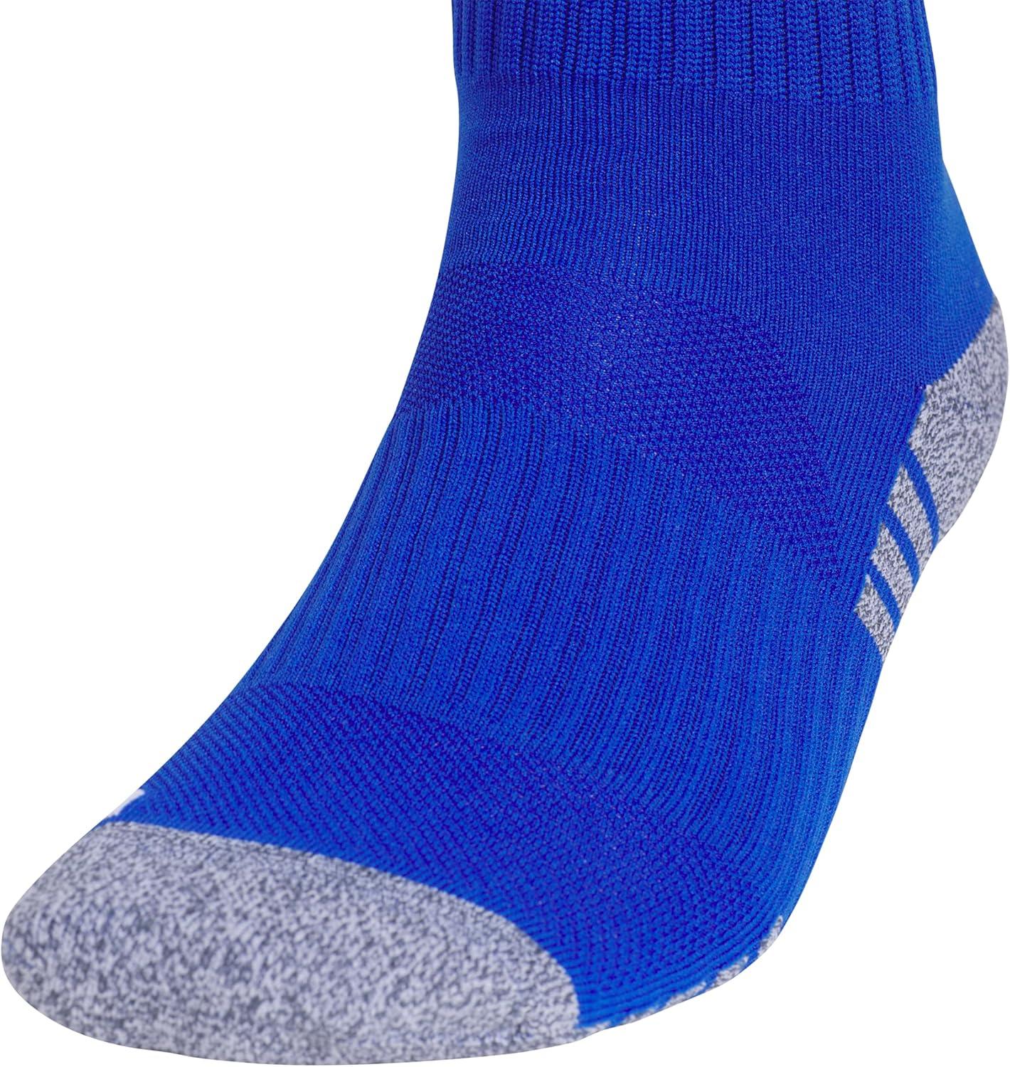image:imageadidas unisex 3stripe Hoop Soccer Socks 1pair With Arch Compression for a Secure FitRoyal Blue 2White