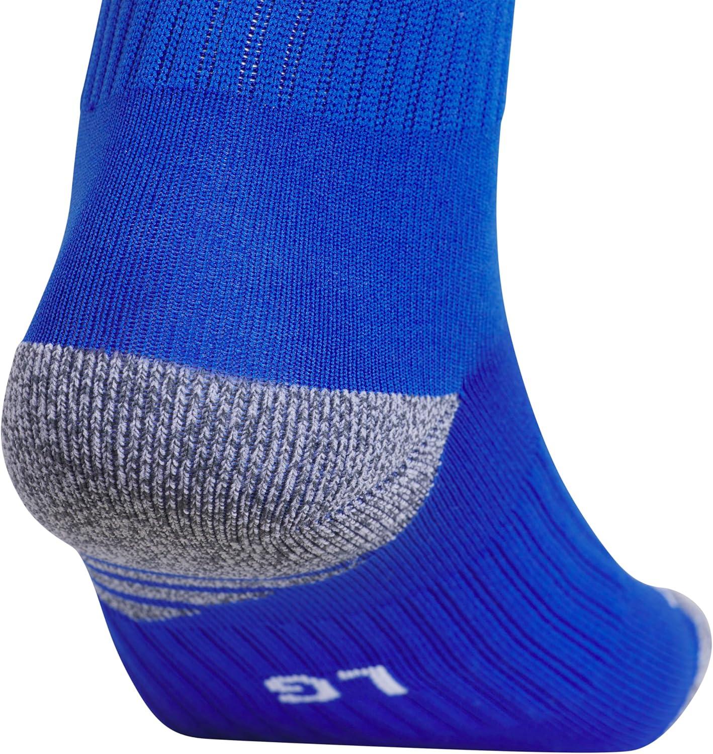 image:imageadidas unisex 3stripe Hoop Soccer Socks 1pair With Arch Compression for a Secure FitRoyal Blue 2White
