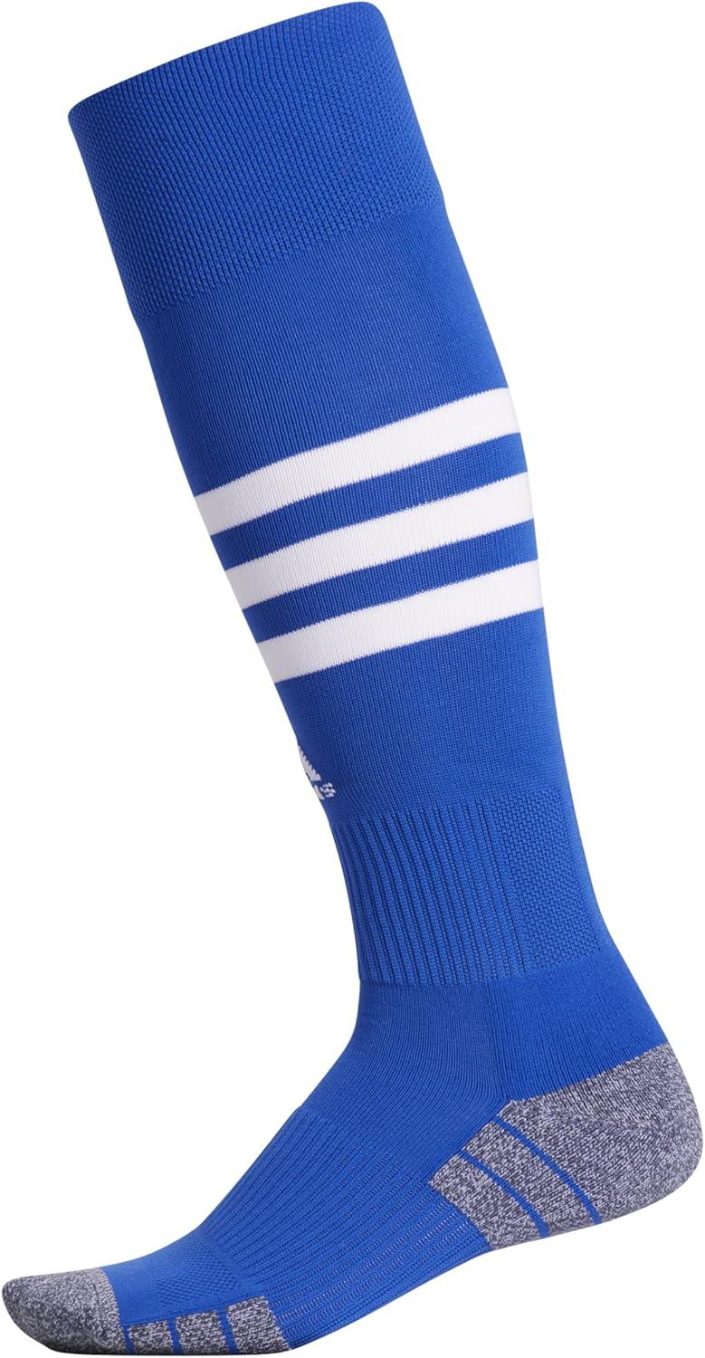 image:imageadidas unisex 3stripe Hoop Soccer Socks 1pair With Arch Compression for a Secure FitRoyal BlueWhite
