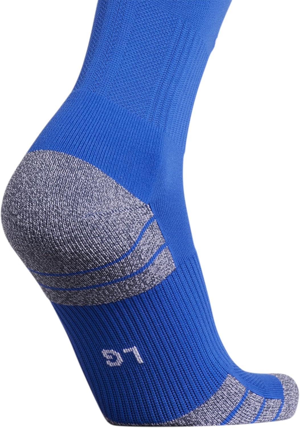 image:imageadidas unisex 3stripe Hoop Soccer Socks 1pair With Arch Compression for a Secure FitRoyal BlueWhite