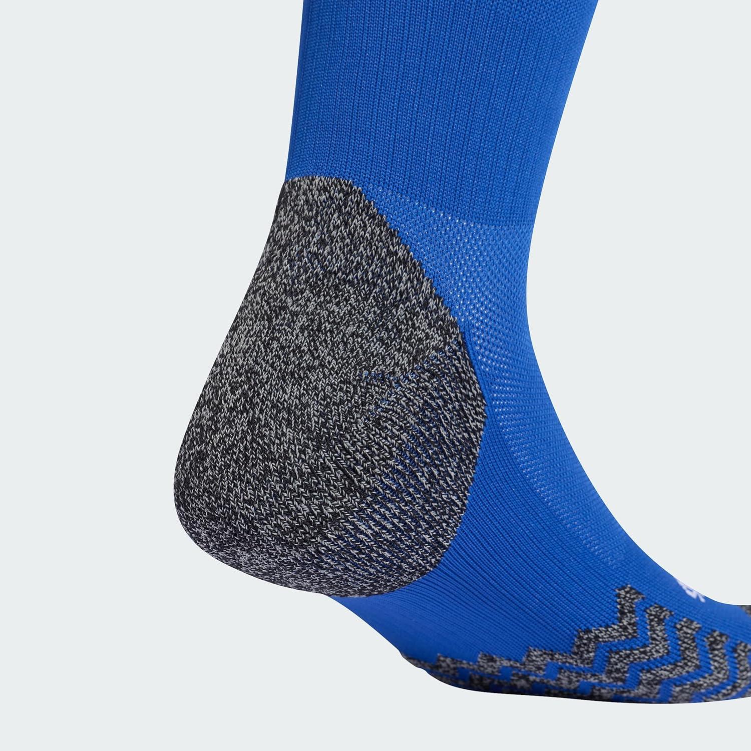 image:imageadidas unisex 3stripe Hoop Soccer Socks 1pair With Arch Compression for a Secure FitTeam Royal BlueWhite