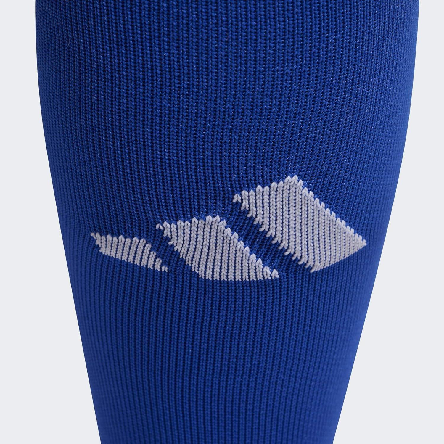 image:imageadidas unisex 3stripe Hoop Soccer Socks 1pair With Arch Compression for a Secure FitTeam Royal BlueWhite