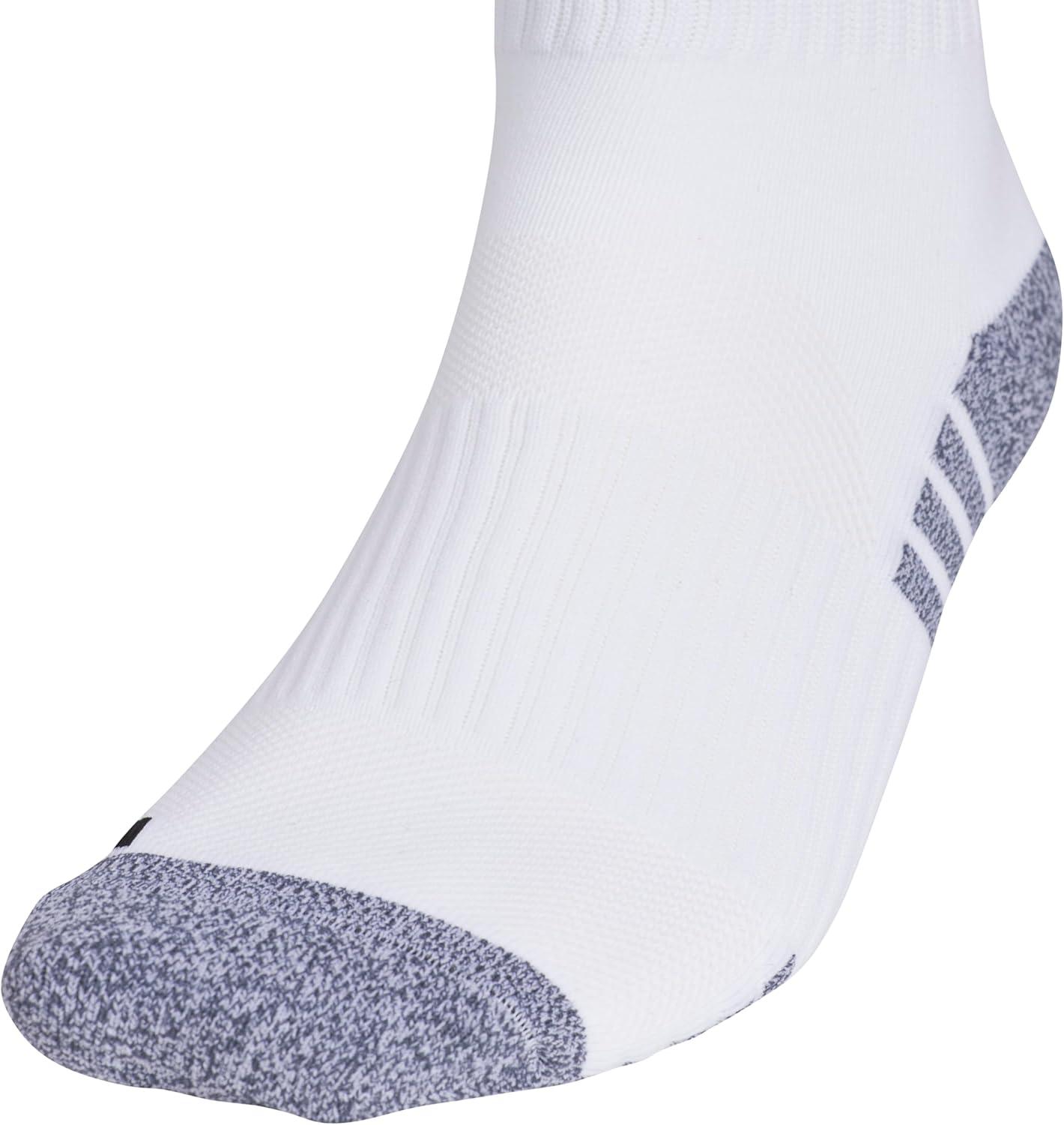 image:imageadidas unisex 3stripe Hoop Soccer Socks 1pair With Arch Compression for a Secure FitWhite 2Black