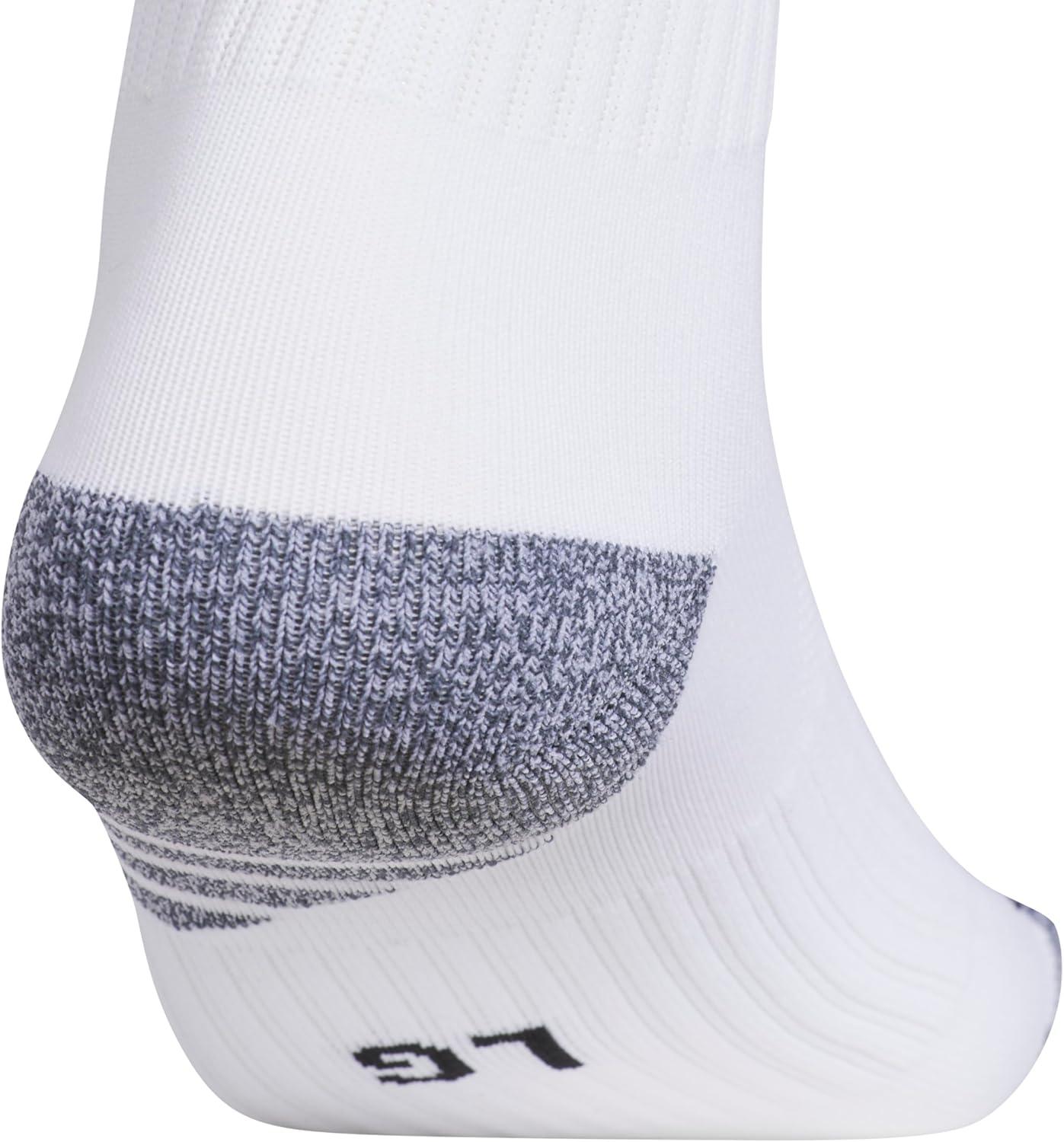 image:imageadidas unisex 3stripe Hoop Soccer Socks 1pair With Arch Compression for a Secure FitWhite 2Black