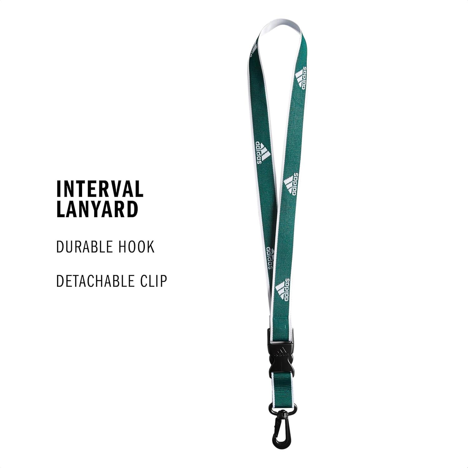 image:imageadidas unisexadult Lanyard for Keys Id Badge Holder Keychain With Breakaway Buckle1Team Dark GreenWhite