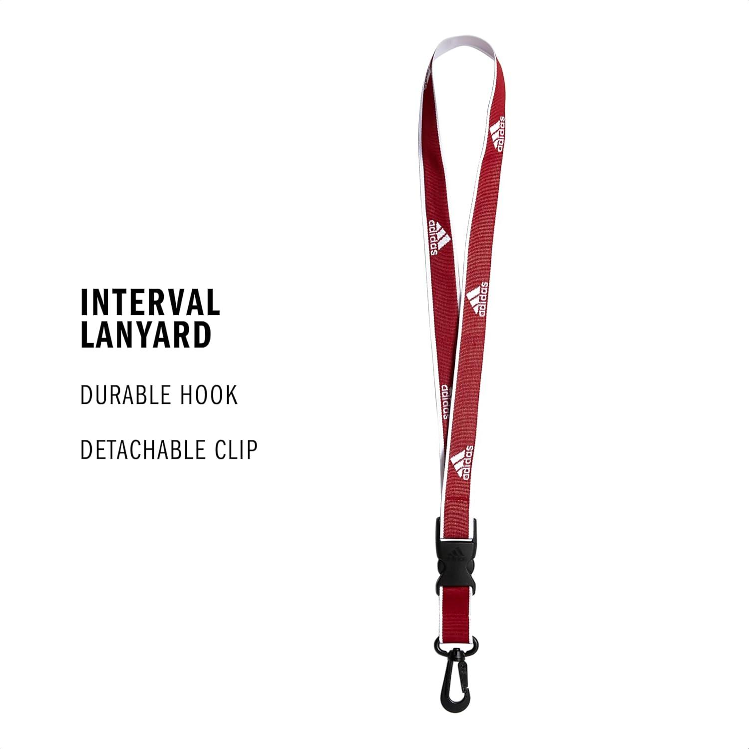 image:imageadidas unisexadult Lanyard for Keys Id Badge Holder Keychain With Breakaway Buckle1Team Power RedWhite