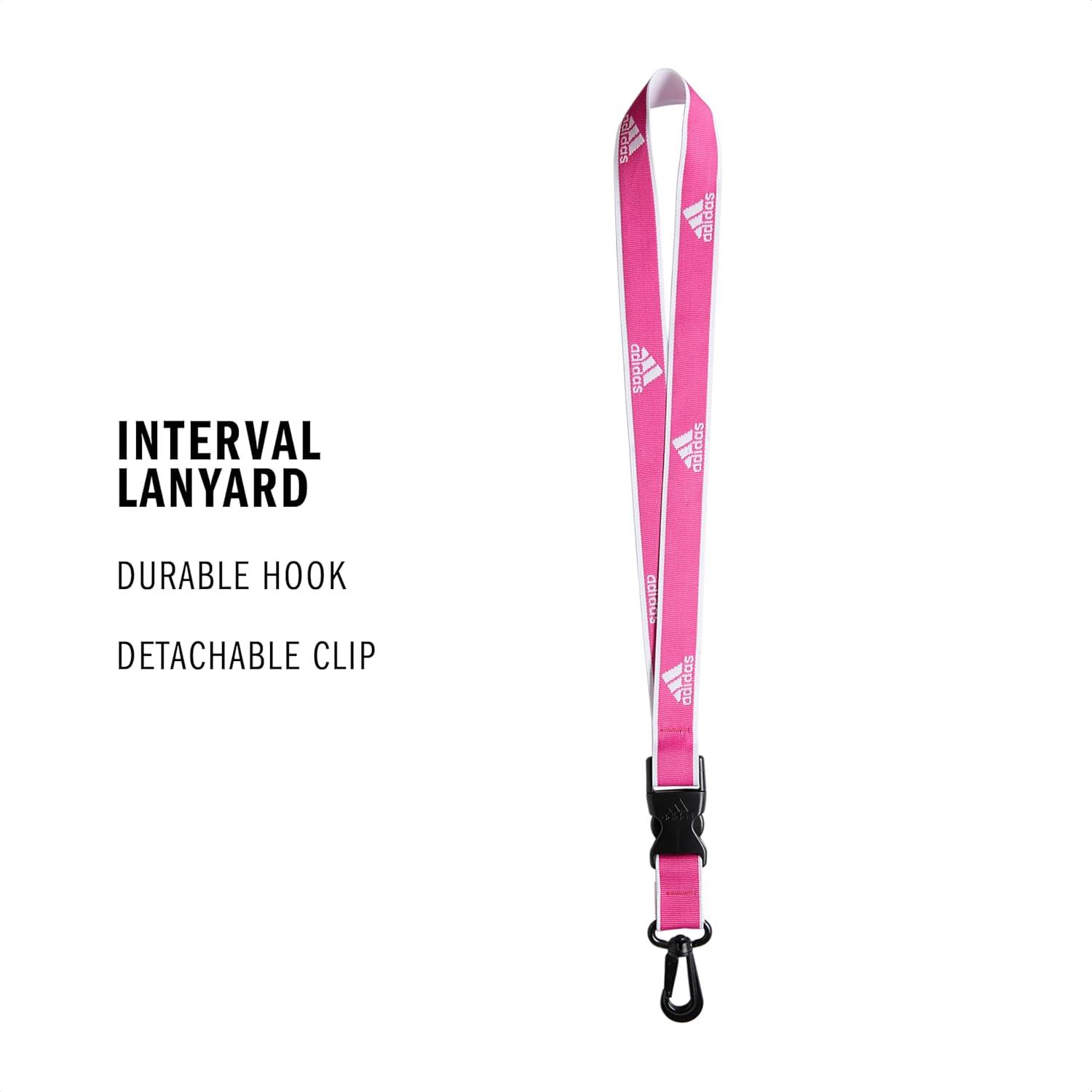 image:imageadidas unisexadult Lanyard for Keys Id Badge Holder Keychain With Breakaway Buckle1Team Shock PinkWhite