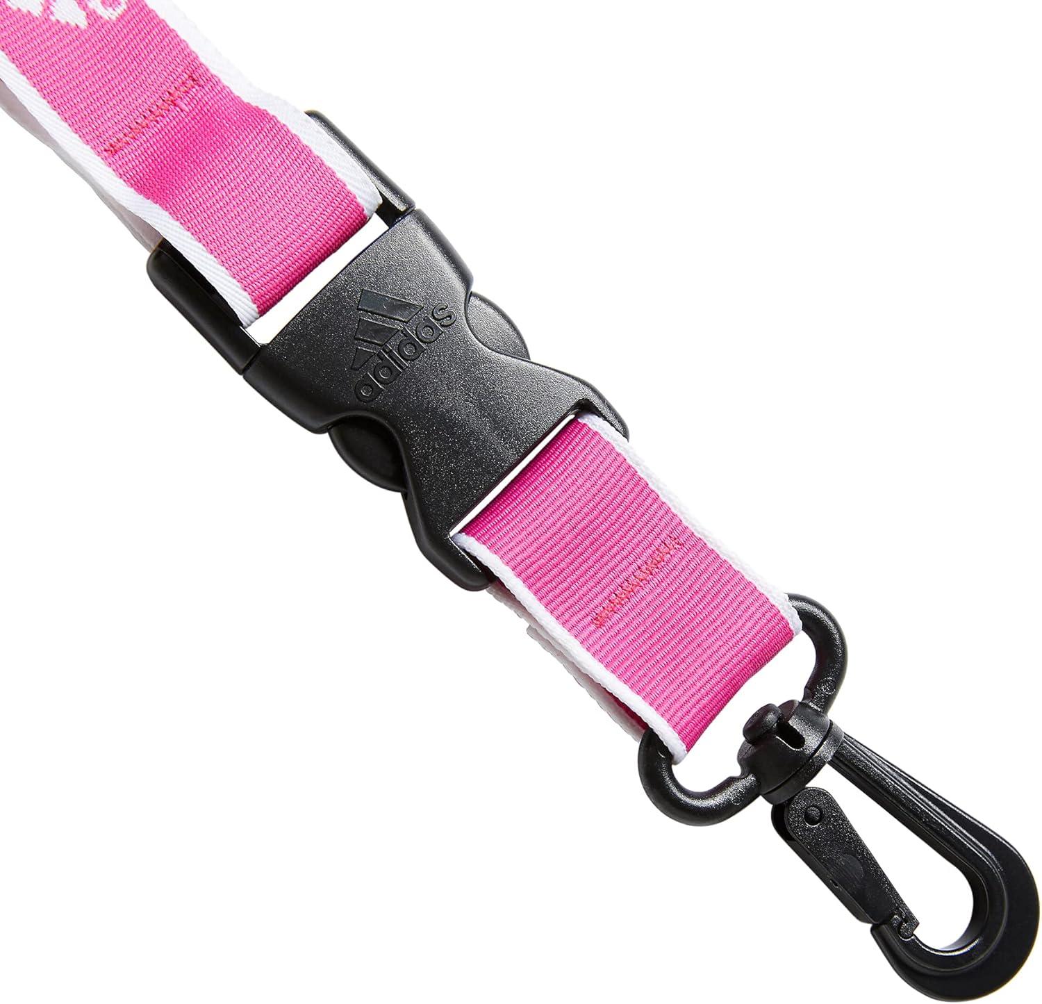 image:imageadidas unisexadult Lanyard for Keys Id Badge Holder Keychain With Breakaway Buckle1Team Shock PinkWhite