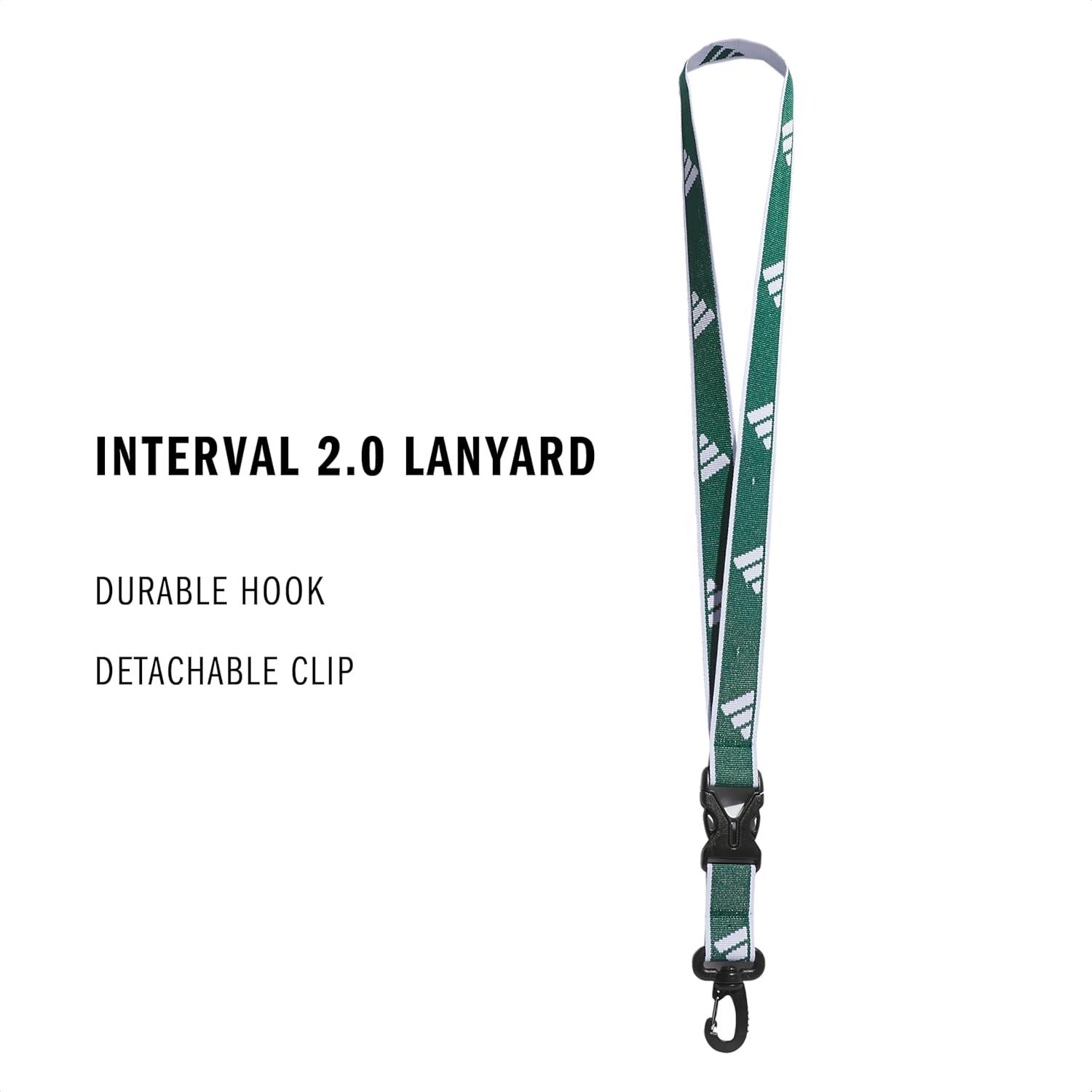 image:imageadidas unisexadult Lanyard for Keys Id Badge Holder Keychain With Breakaway Buckle2Team Dark GreenWhite