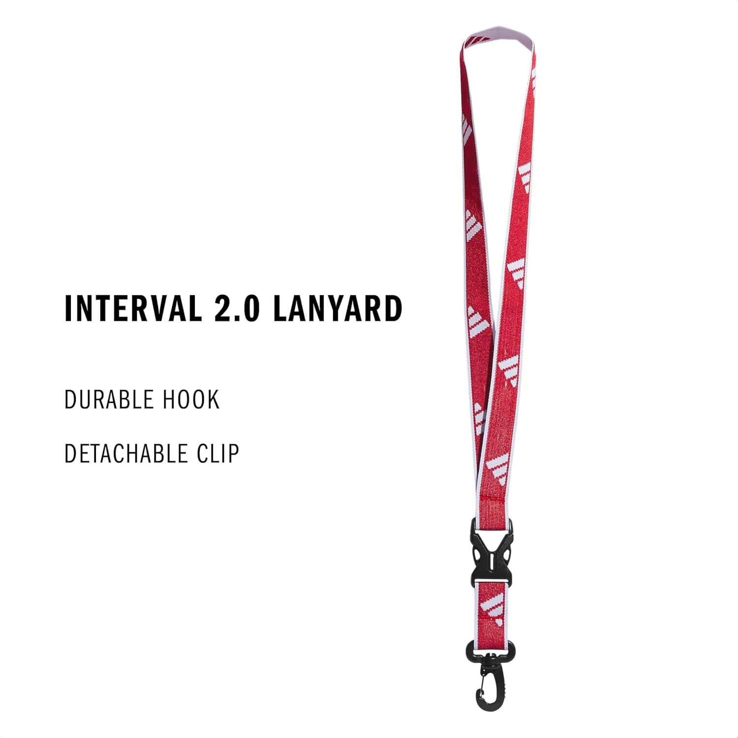 image:imageadidas unisexadult Lanyard for Keys Id Badge Holder Keychain With Breakaway Buckle2Team Power RedWhite