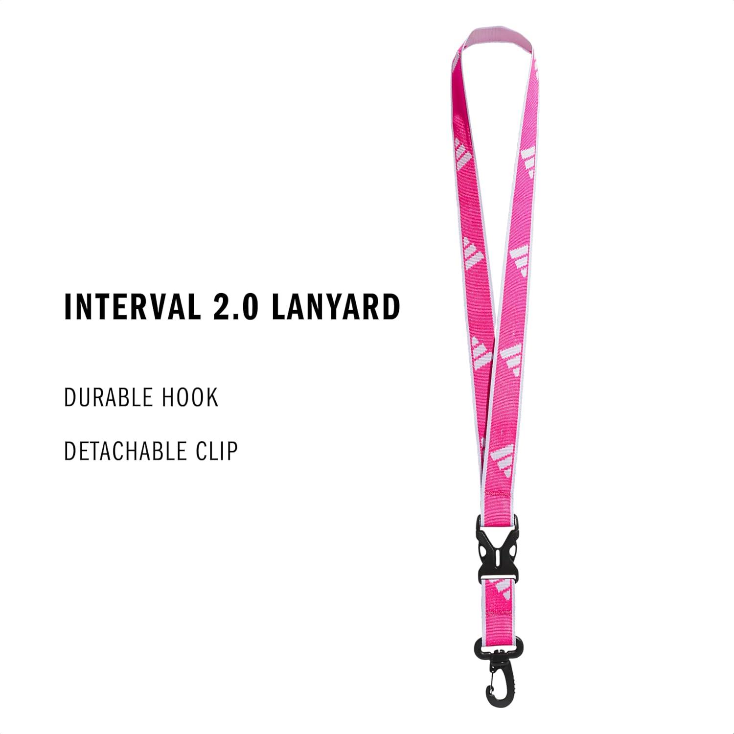image:imageadidas unisexadult Lanyard for Keys Id Badge Holder Keychain With Breakaway Buckle2Team Shock PinkWhite
