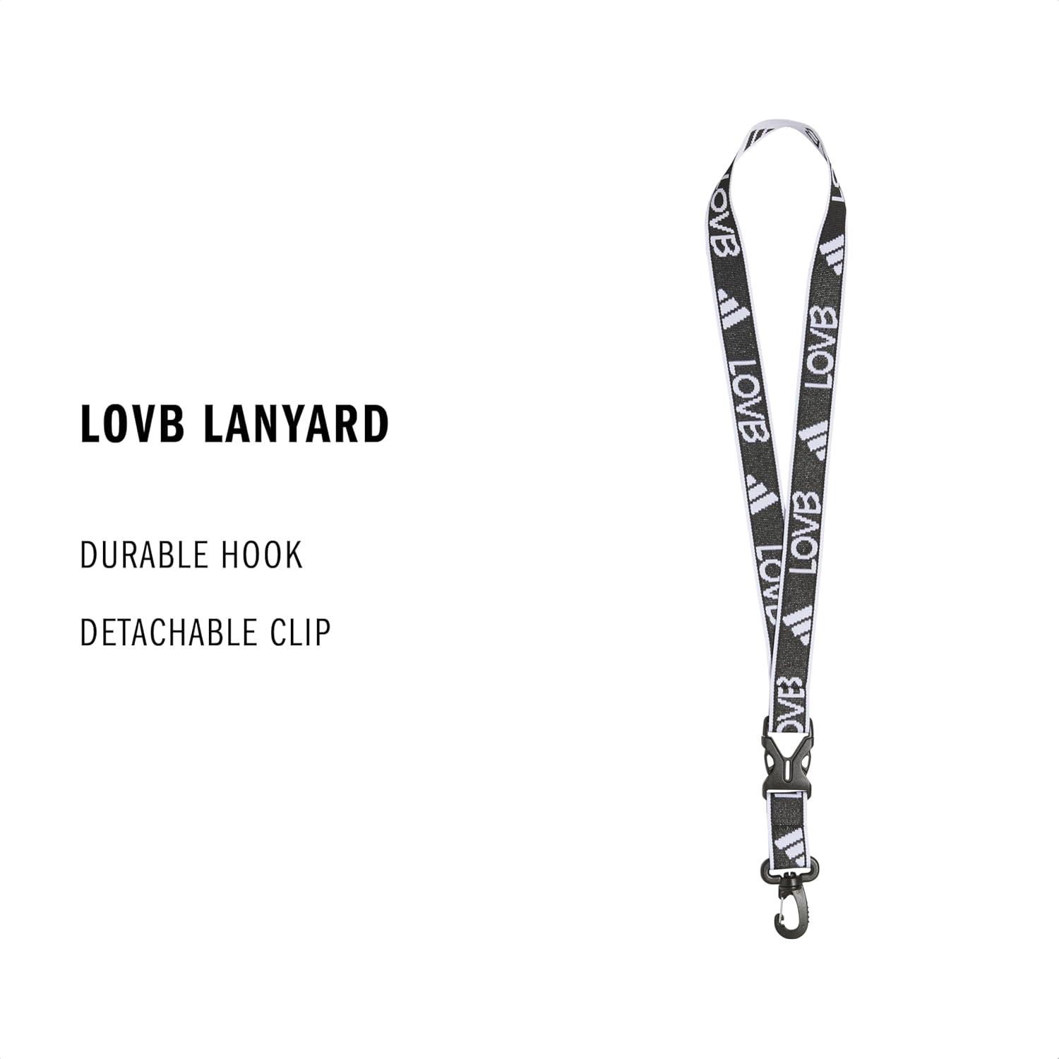 image:imageadidas unisexadult Lanyard for Keys Id Badge Holder Keychain With Breakaway BuckleLovb Volleyball