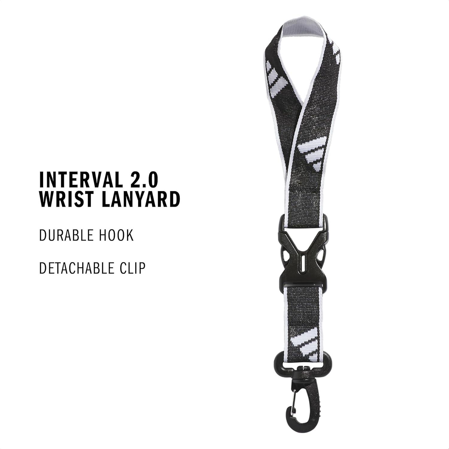 image:imageadidas unisexadult Lanyard for Keys Id Badge Holder Keychain With Breakaway BuckleWrist2BlackWhite
