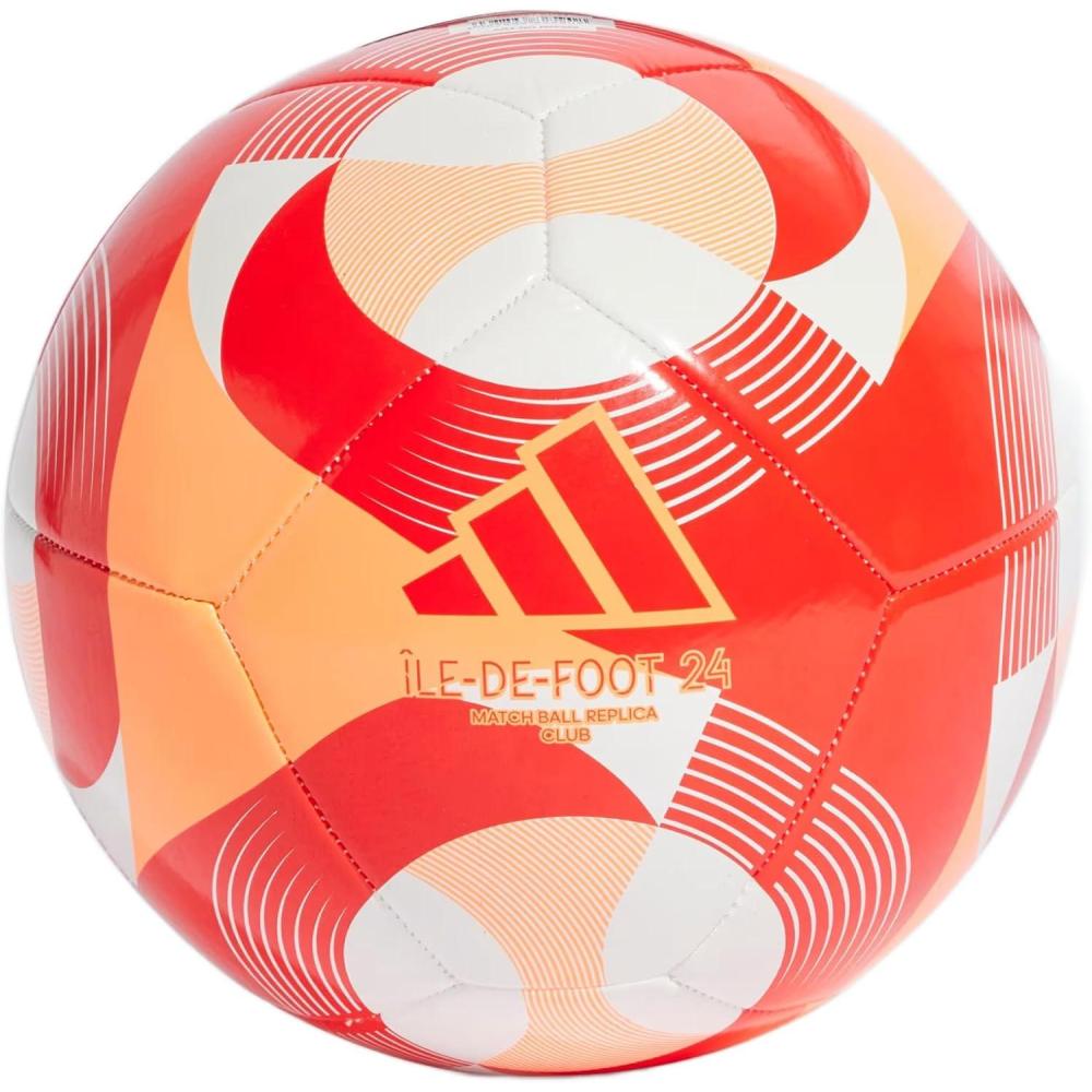 image:imageAdidas ILEDeFoot 24 Club Soccer BallWhiteOrangeSolar Red