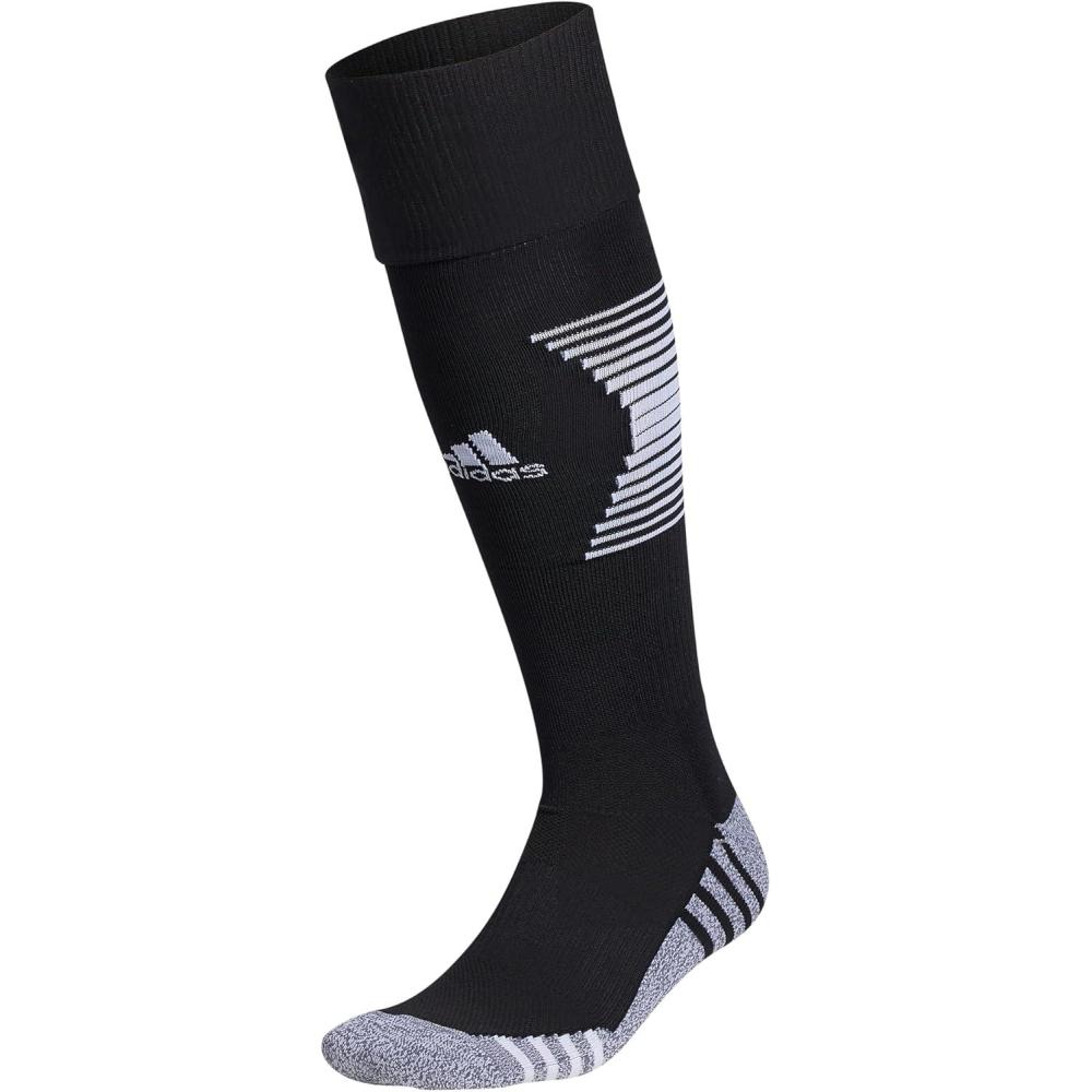 image:imageAdidas Unisex Team Speed Soccer Socks or Calf Sleeves 1 Pair OverTheCalf3BlackWhite
