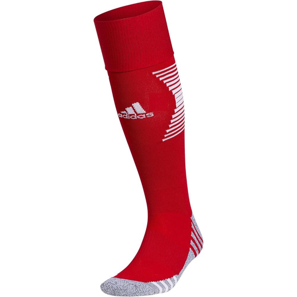 image:imageAdidas Unisex Team Speed Soccer Socks or Calf Sleeves 1 Pair OverTheCalf3Power RedWhite