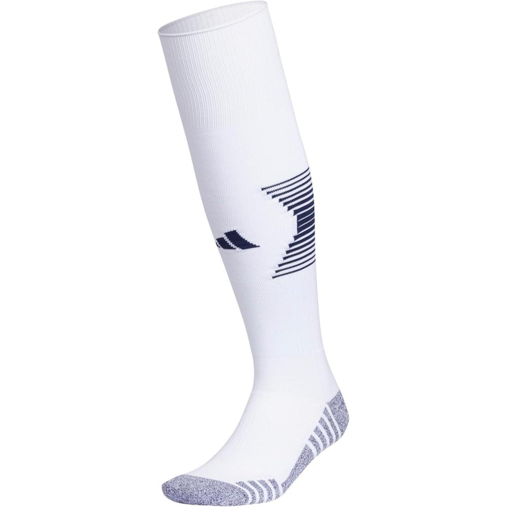 image:imageAdidas Unisex Team Speed Soccer Socks or Calf Sleeves 1 Pair OverTheCalf4WhiteNavy Blue
