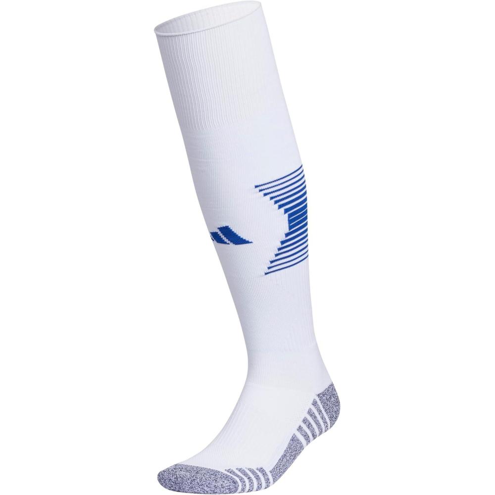 image:imageAdidas Unisex Team Speed Soccer Socks or Calf Sleeves 1 Pair OverTheCalf4WhiteRoyal Blue