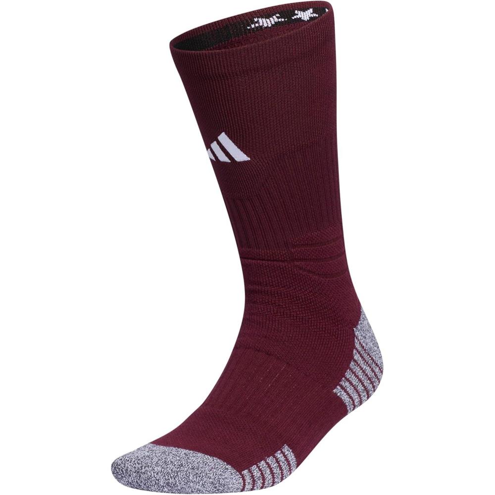 image:imageadidas Unisex 5Star Sports Crew Socks 1 Pair Multisport Grip or Regular2Team MaroonWhite