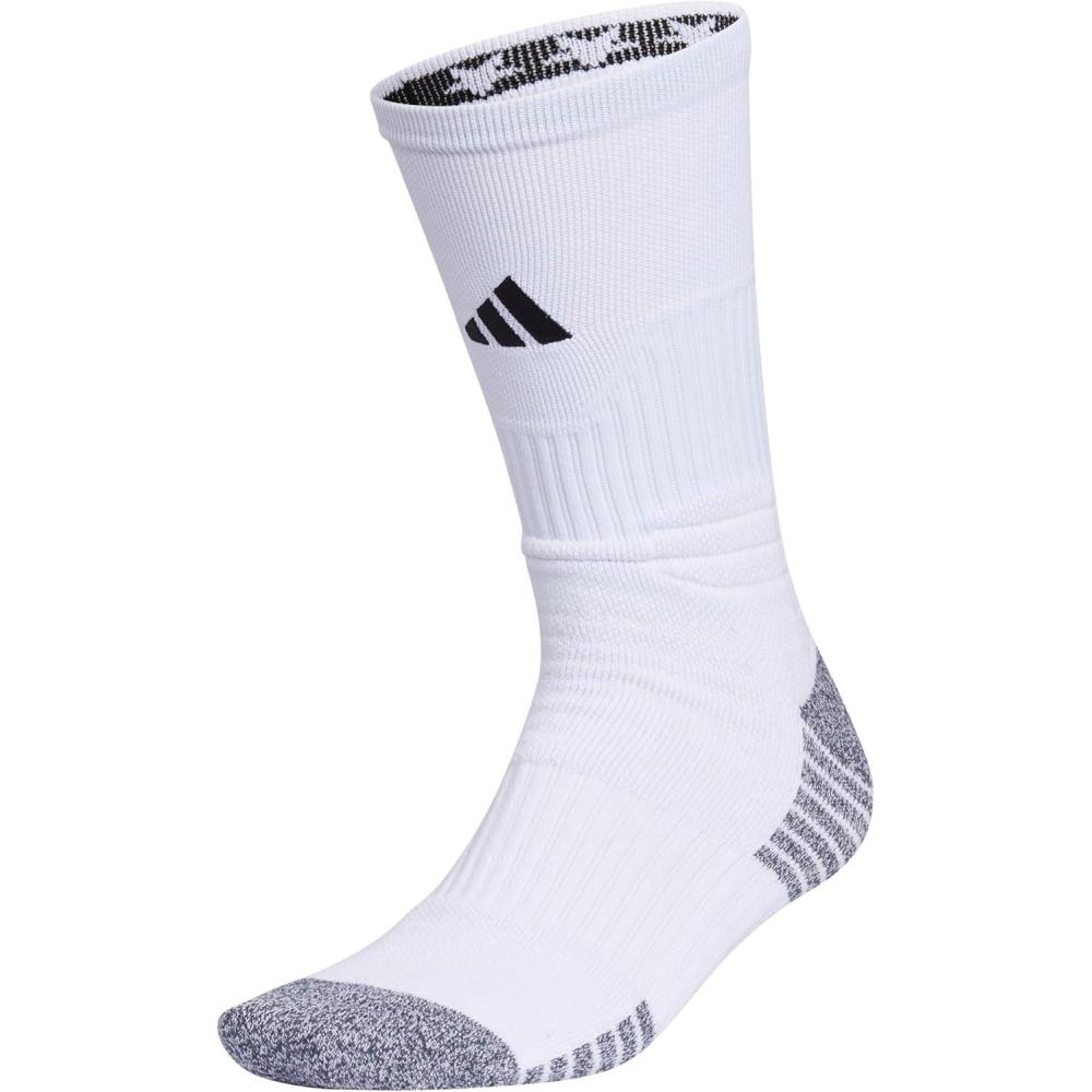 image:imageadidas Unisex 5Star Sports Crew Socks 1 Pair Multisport Grip or Regular2WhiteBlack
