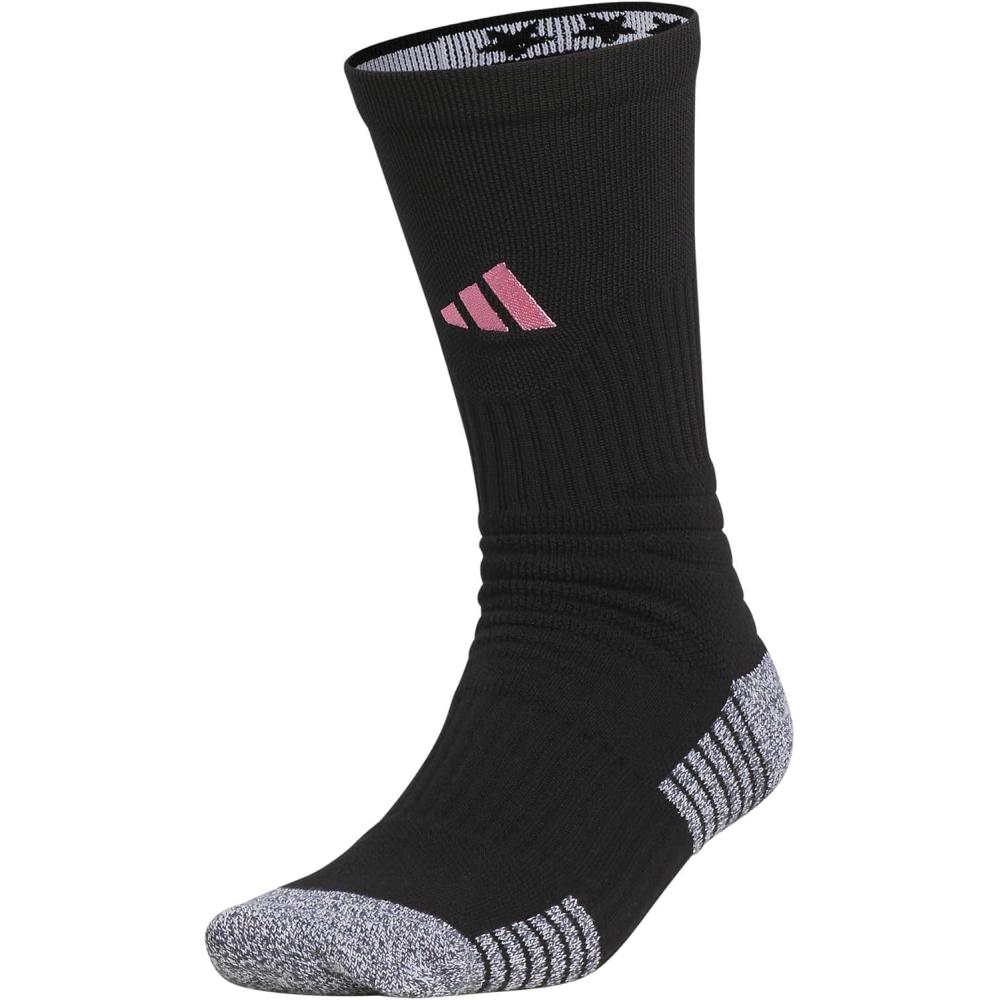image:imageadidas Unisex 5Star Sports Crew Socks 1 Pair Multisport Grip or RegularBlackEasy Pink