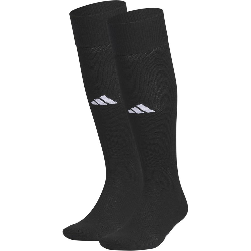 image:imageadidas Unisex Rivalry Soccer Socks 2 Pairs OvertheCalf2BlackWhite