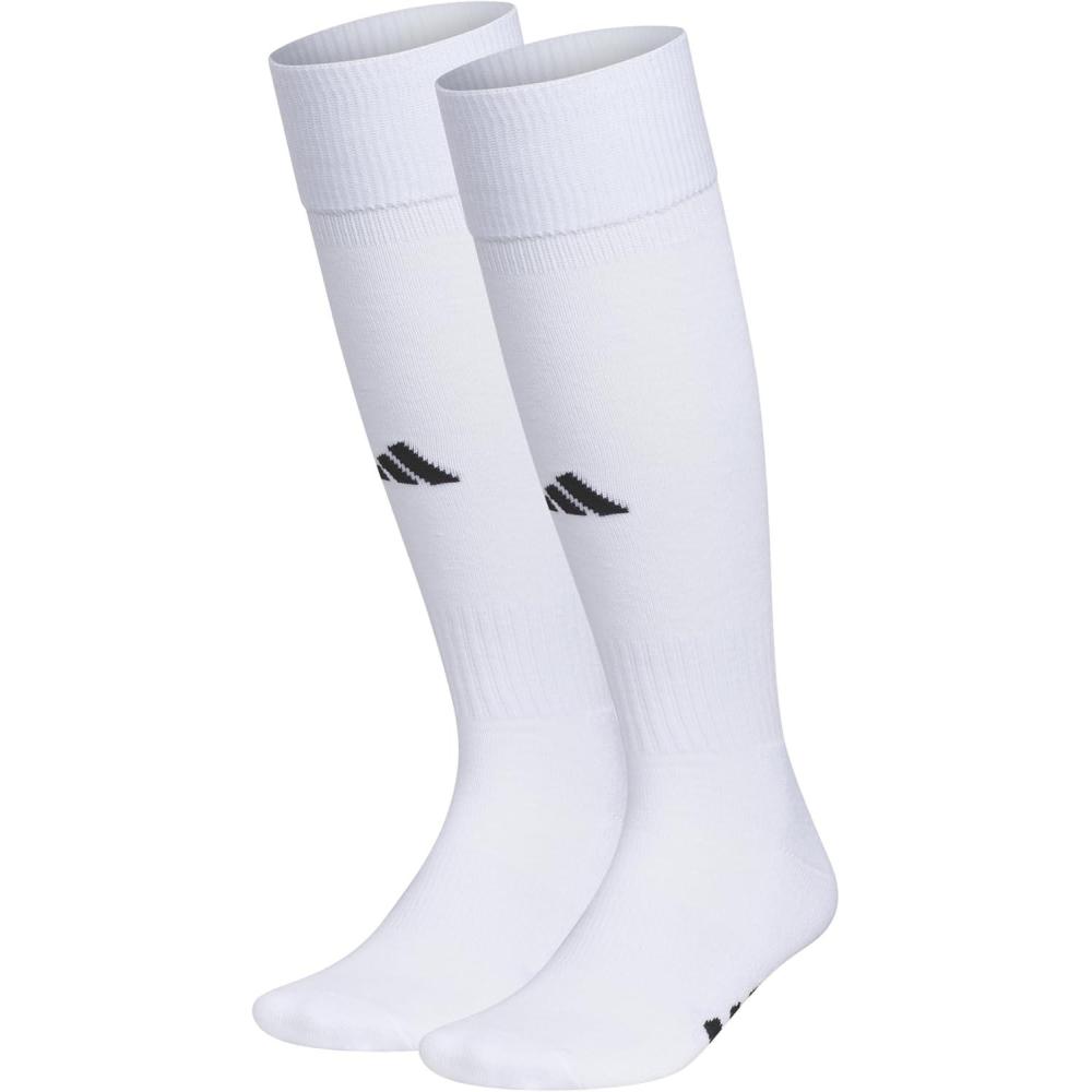 image:imageadidas Unisex Rivalry Soccer Socks 2 Pairs OvertheCalf2WhiteBlack