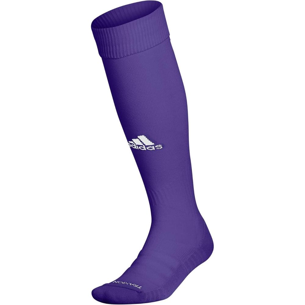 image:imageadidas Unisex Team Speed Soccer Socks Or Calf Sleeves 1 Pair OverthecalfCollegiate PurpleSand BeigeWhite