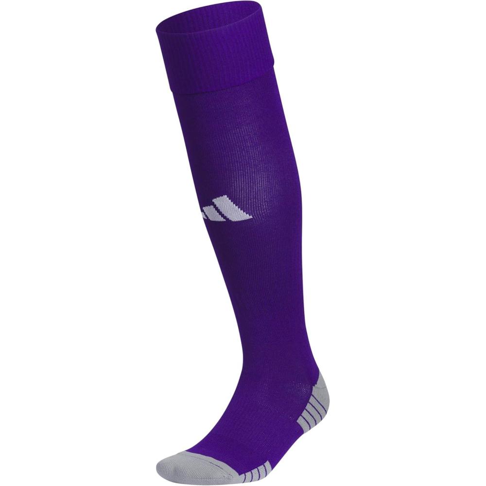 image:imageadidas Unisex Team Speed Soccer Socks Or Calf Sleeves 1 Pair OverthecalfCollegiate PurpleWhite20