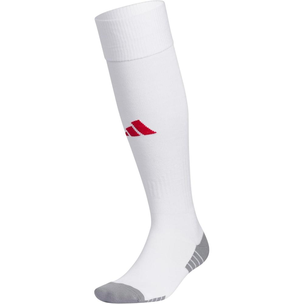image:imageadidas Unisex Team Speed Soccer Socks Or Calf Sleeves 1 Pair OverthecalfWhitePower Red20