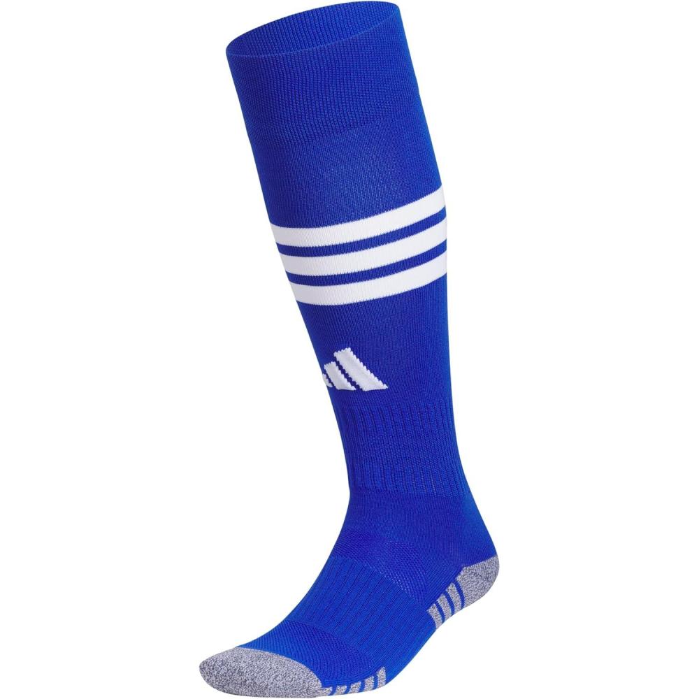 image:imageadidas unisex 3stripe Hoop Soccer Socks 1pair With Arch Compression for a Secure FitRoyal Blue 2White