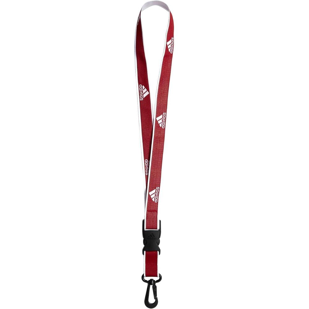 image:imageadidas unisexadult Lanyard for Keys Id Badge Holder Keychain With Breakaway Buckle1Team Power RedWhite