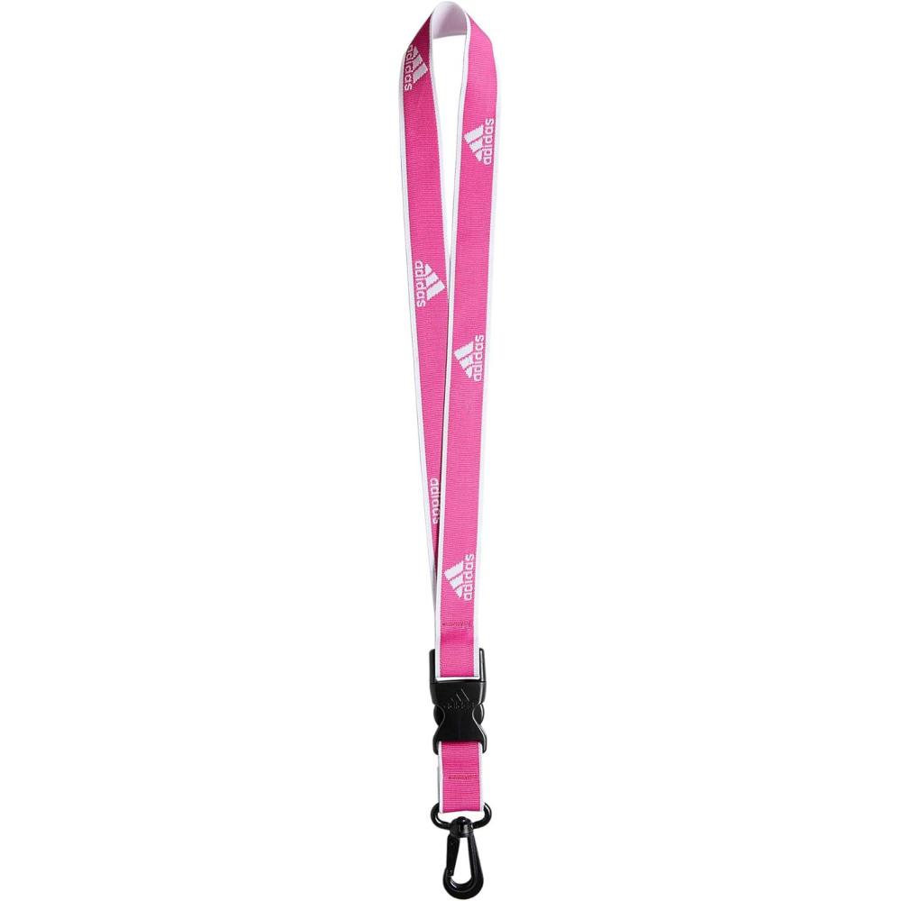image:imageadidas unisexadult Lanyard for Keys Id Badge Holder Keychain With Breakaway Buckle1Team Shock PinkWhite