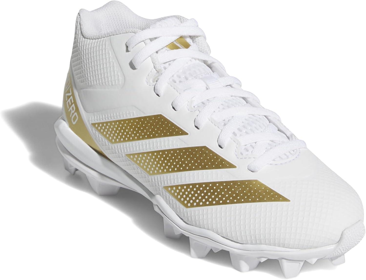 image:imageAdidas UnisexChild Adizero Impact2 II Molded Rubber American FootballWhiteGold MetallicWhite