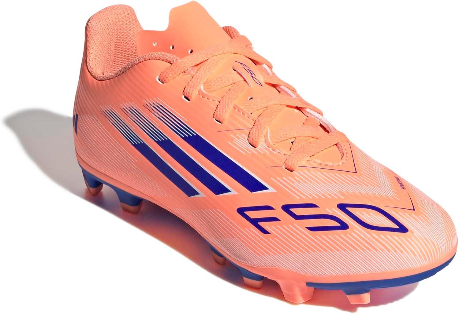 image:imageAdidas UnisexChild F50 Club Firm GroundMulti GroundBeam OrangeLucid BlueWhite