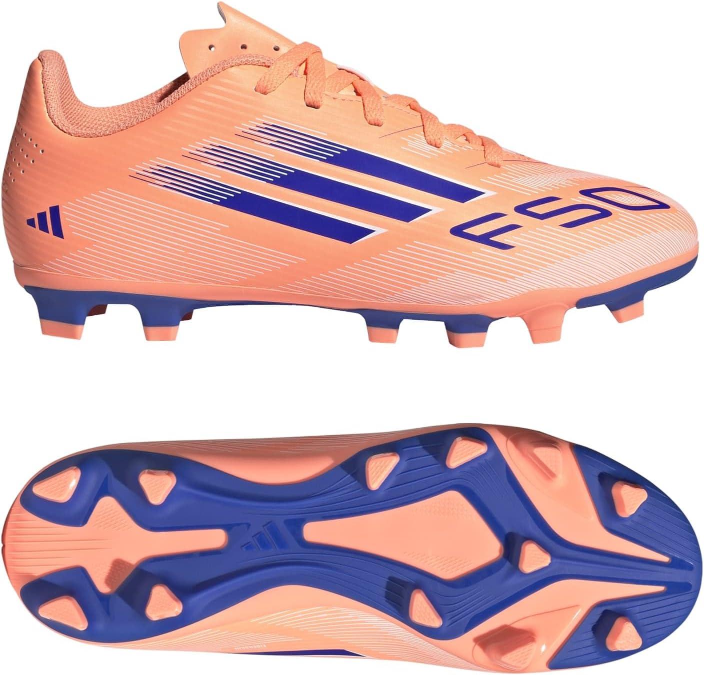 image:imageAdidas UnisexChild F50 Club Firm GroundMulti GroundBeam OrangeLucid BlueWhite