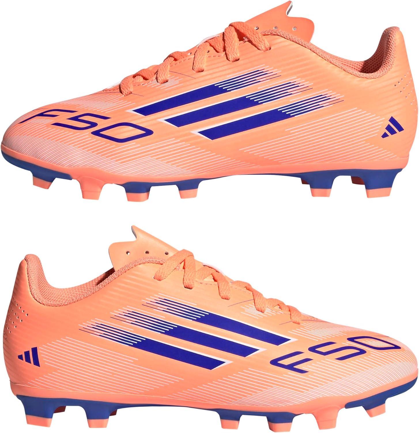 image:imageAdidas UnisexChild F50 Club Firm GroundMulti GroundBeam OrangeLucid BlueWhite