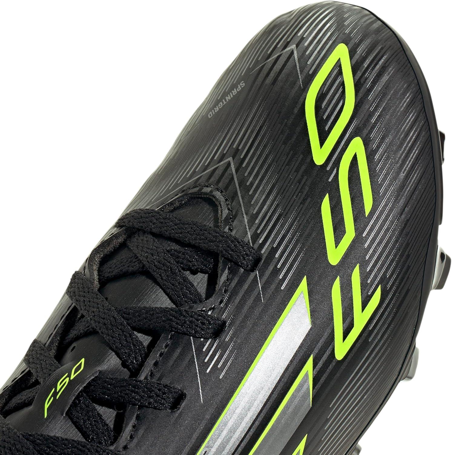image:imageAdidas UnisexChild F50 Club Firm GroundMulti GroundBlackIron MetallicLucid Lemon
