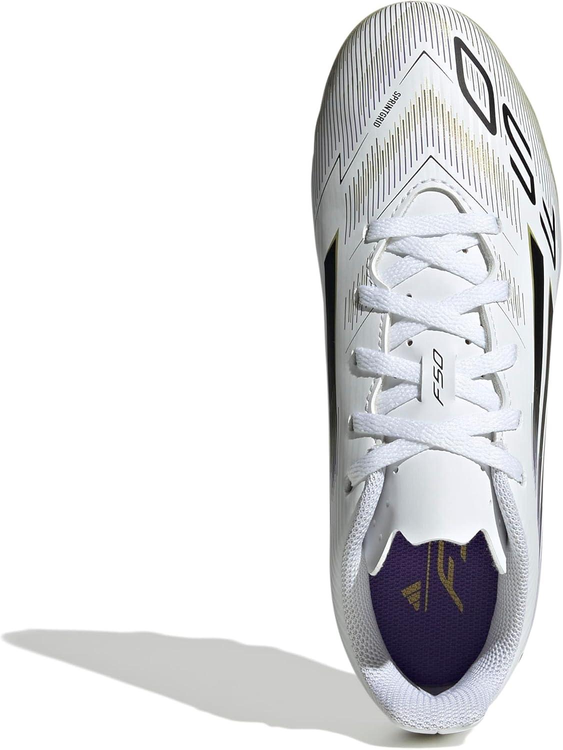 image:imageAdidas UnisexChild F50 Club Firm GroundMulti GroundWhiteBlackGold Metallic